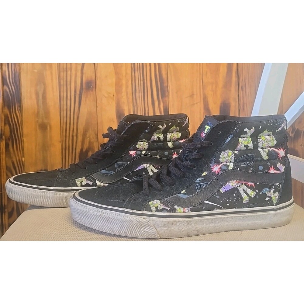 Vans Disney Toy Story Sk8-Hit Buzz Lightyear High Top Suede Black Sz Men 10 - Picture 3 of 9